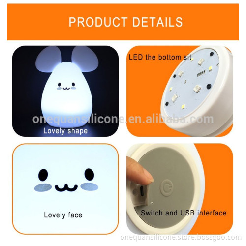 Bed Bedside Lamp Lights portable Silicone LED Night Lamp